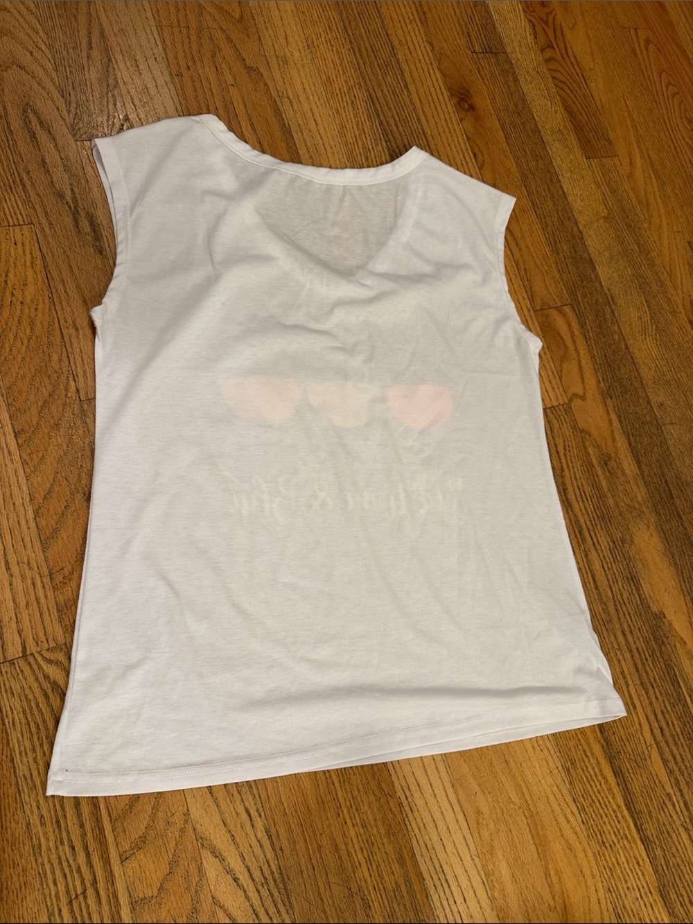 Red Wine & Blue Graphic Tank Top - White - Picture 5 of 5